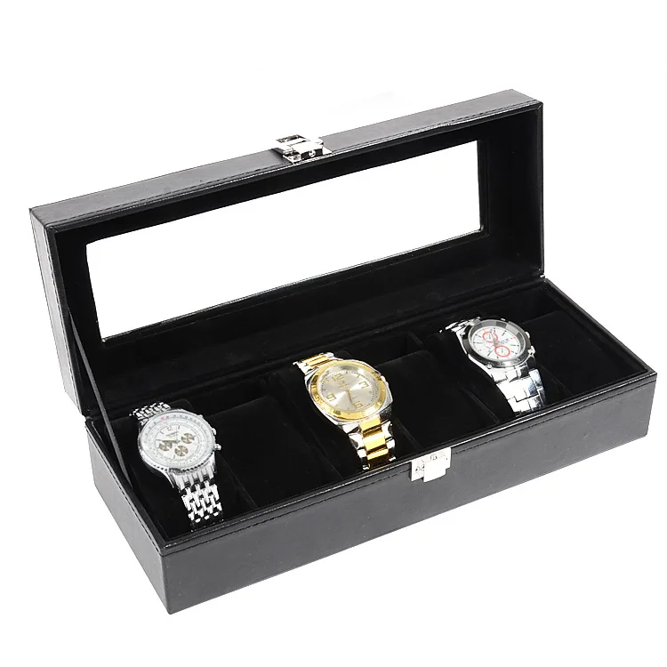 elegant leather watch storage box