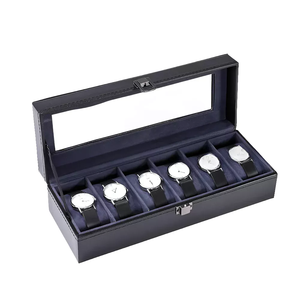 elegant leather watch storage box